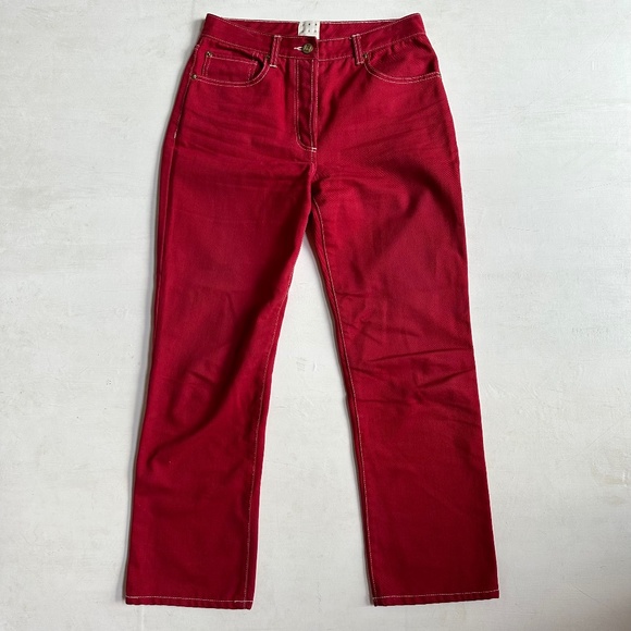 TRADEMARK Red Women's Straight Leg Jeans - Picture 2 of 9